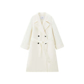 Women's Double-Breasted Belted Wool Coat
